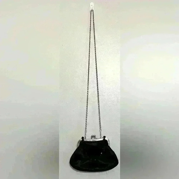 None Handbags - Purse perfect for a wedding or date night. Black with silver accents.